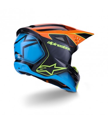 Casque cross Alpinestars SM3 Heat Fray noir orange