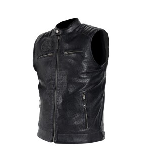 John Doe Storm Leather Vest Black