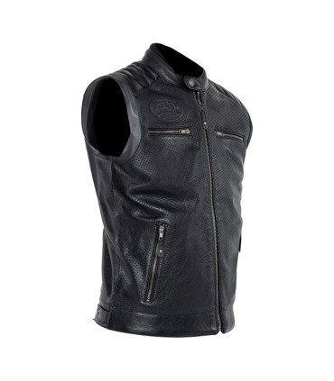 John Doe Storm Leather Vest Black