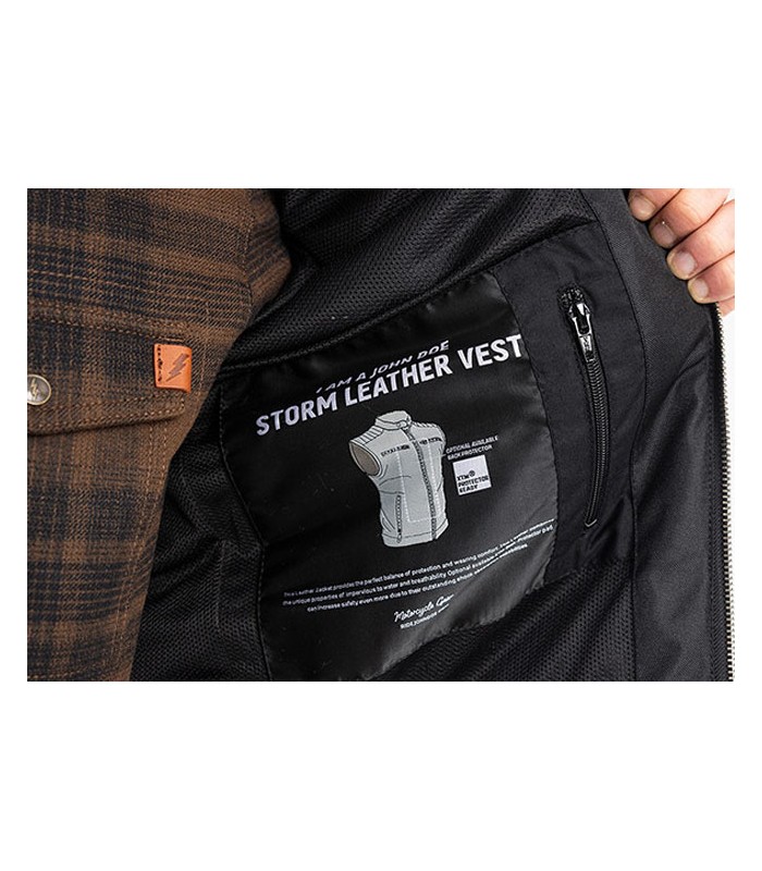 John Doe Storm Leather Vest Black