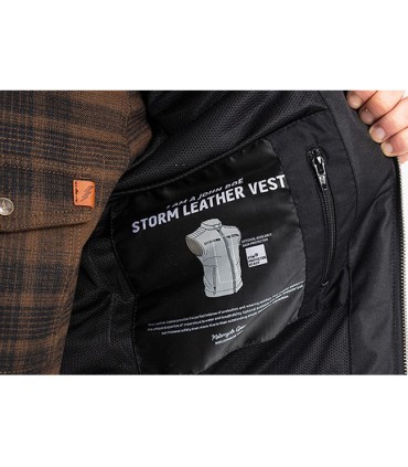 John Doe Storm Leather Vest Black