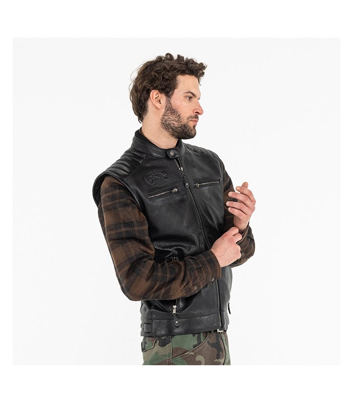 John Doe Storm Leather Vest Black