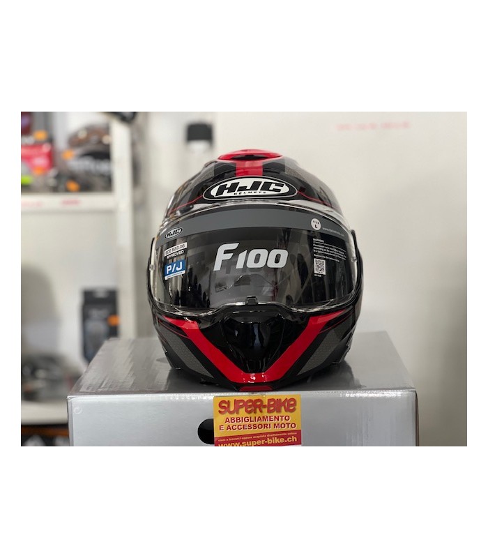 HJC F100 Bios red helmet