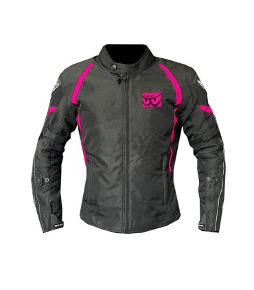 Giacca donna moto Berik Nylon nero rosa