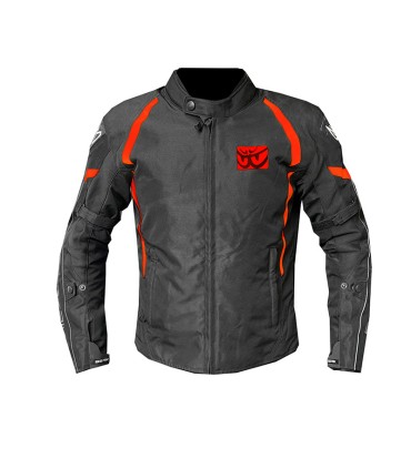 Giacca moto Berik Nylon nero rossa