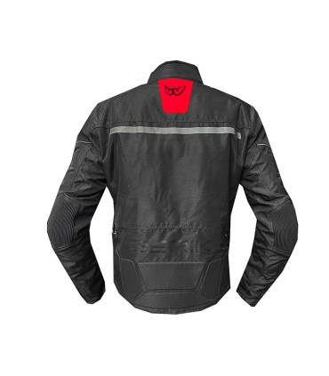 Giacca moto Berik Nylon nero rossa