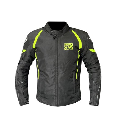 Giacca moto Berik Nylon nero giallo