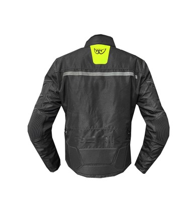 Giacca moto Berik Nylon nero giallo