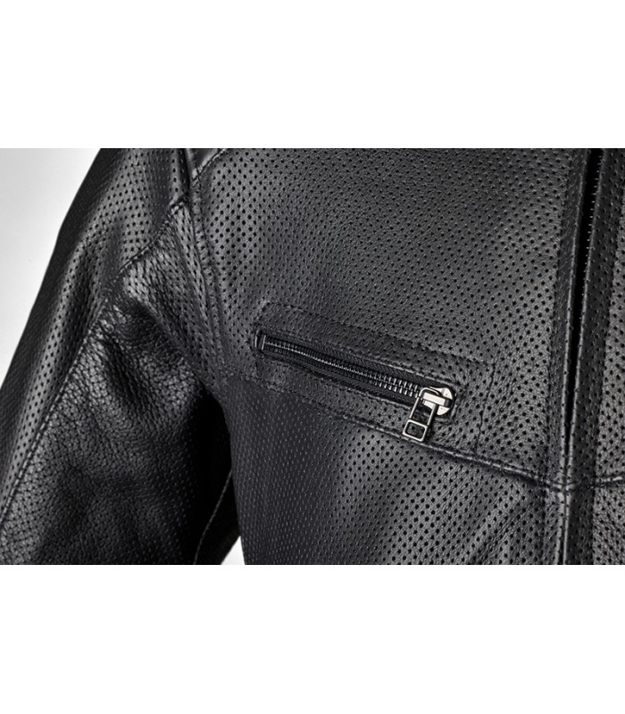 Leder jacke RST Roadster Air schwarz