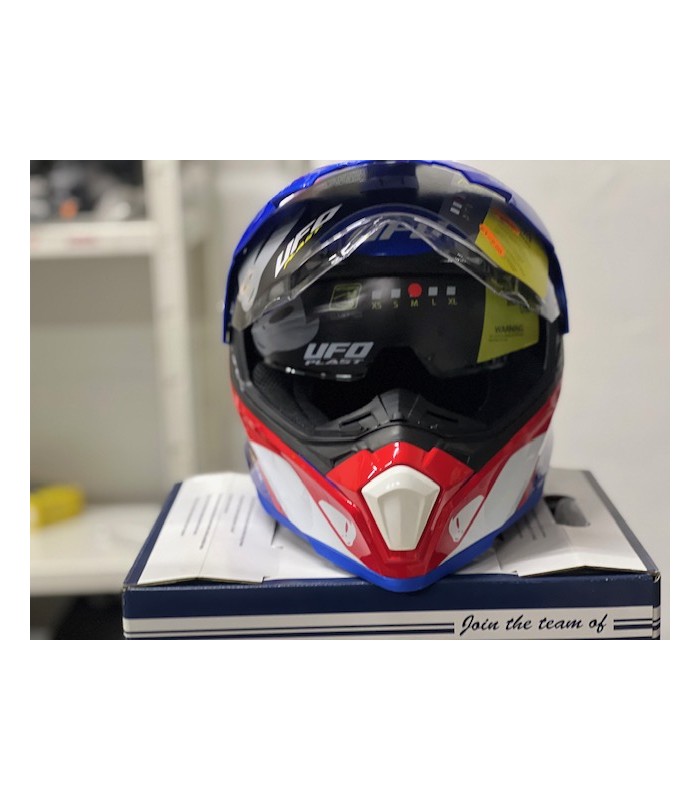 Casque Ufo Aries bleu rouge
