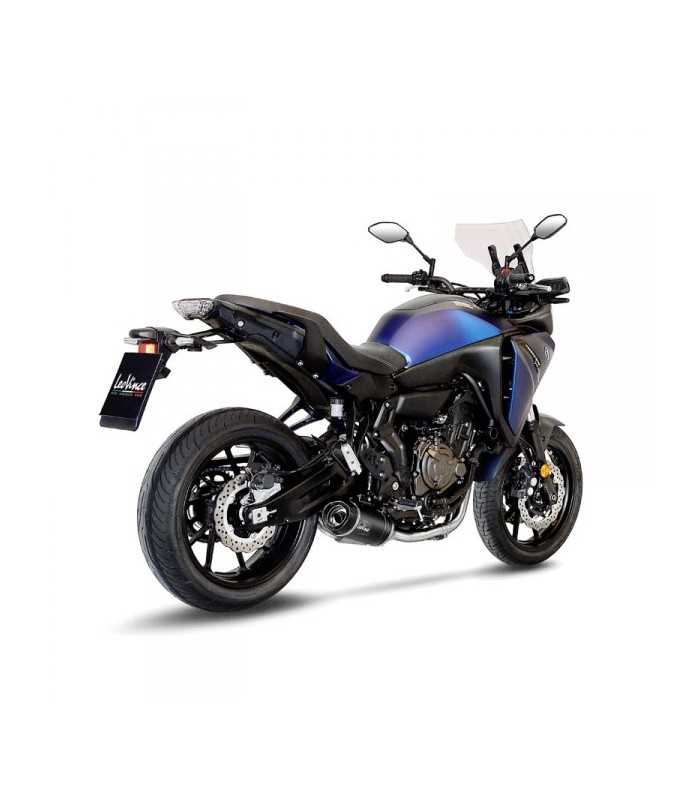 Leovince Yamaha TRACER 7 GT (2021-24) LV ONE EVO Inox Black CH - Full System - Endcap Carbon