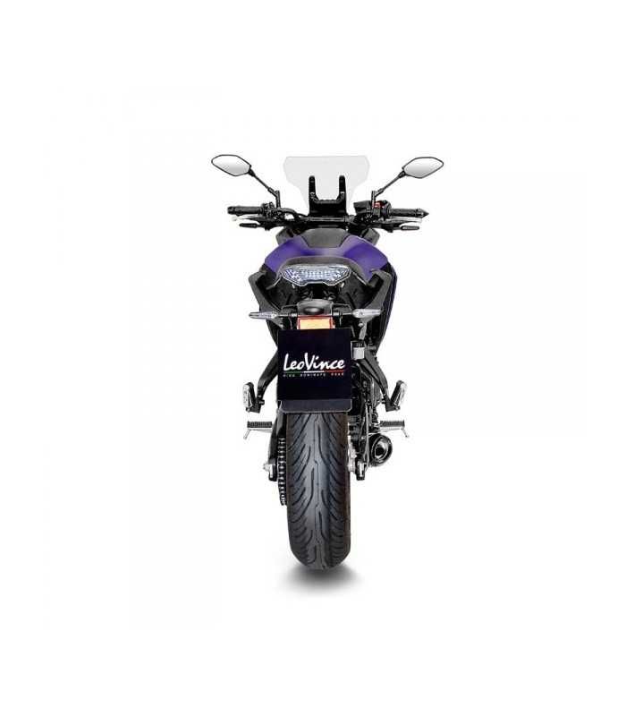 Leovince Yamaha TRACER 7 GT (2021-24) LV ONE EVO Inox Black CH - Full System - Endcap Carbon