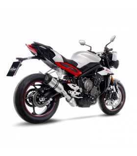 Scarico moto Leovince Triumph Street Triple 660 (2017-19) LV Pro inox Slip-On Endcap Carbon