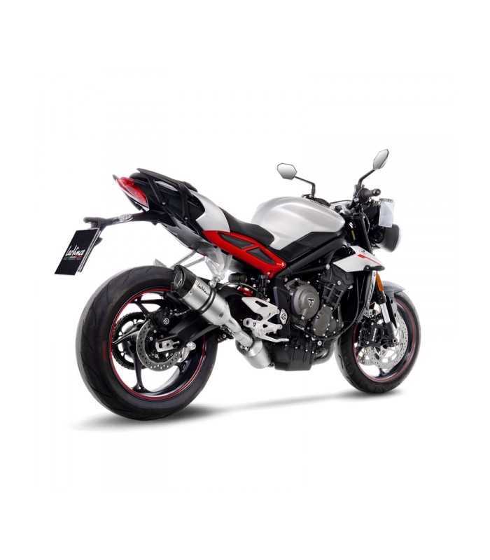 Scarico moto Leovince Triumph Street Triple 660 (2017-19) LV Pro inox Slip-On Endcap Carbon