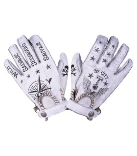 Handschuhe By City Second Skin Tatoo weiss