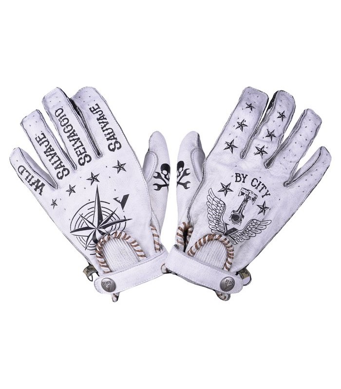 Guanti By City Second Skin Tatoo bianco