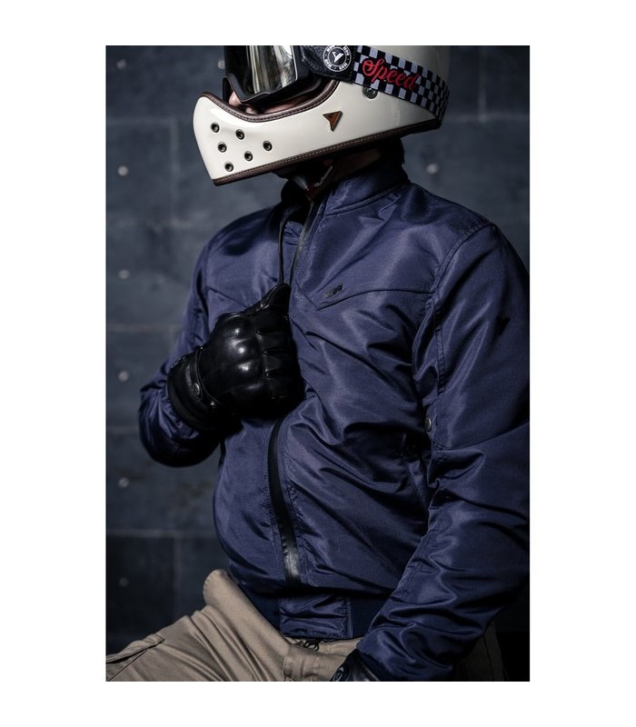 Giacca moto By City Bomber blu