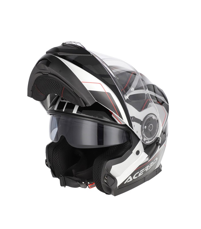 Acerbis Serel flip up black silver helmet