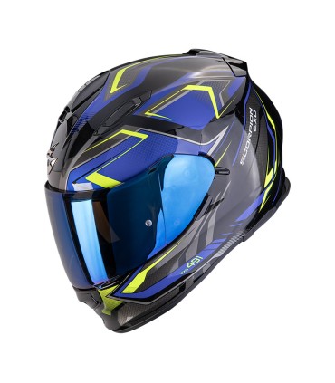 Casco Scorpion Exo 491Zumo blu giallo