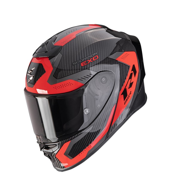 Scorpion Exo R1 Evo Carbon Air Propel red helmet