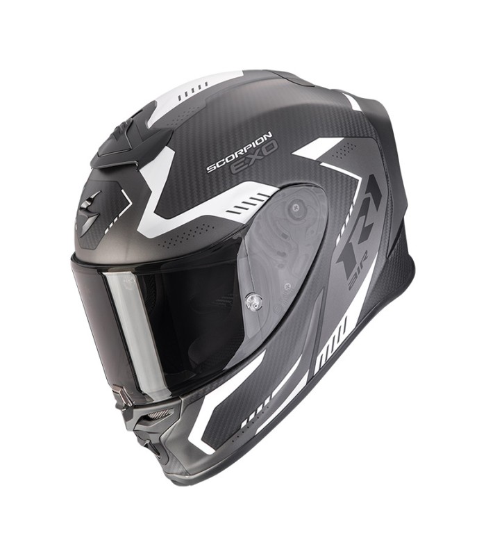 Casco Scorpion Exo R1 Evo Carbon Air Propel argento opaco