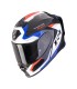 Casque Scorpion Exo R1 Evo Carbon Air Propel blanc bleu