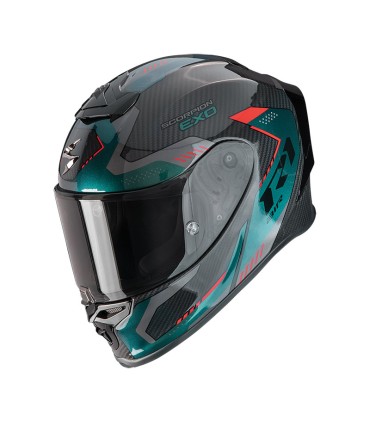 Scorpion Exo R1 Evo Carbon Air Propel green helmet