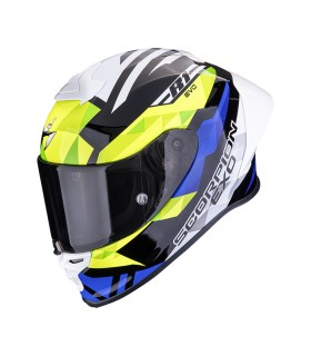 Scorpion Exo R1 Evo 2 Air Valere blue yellow helmet
