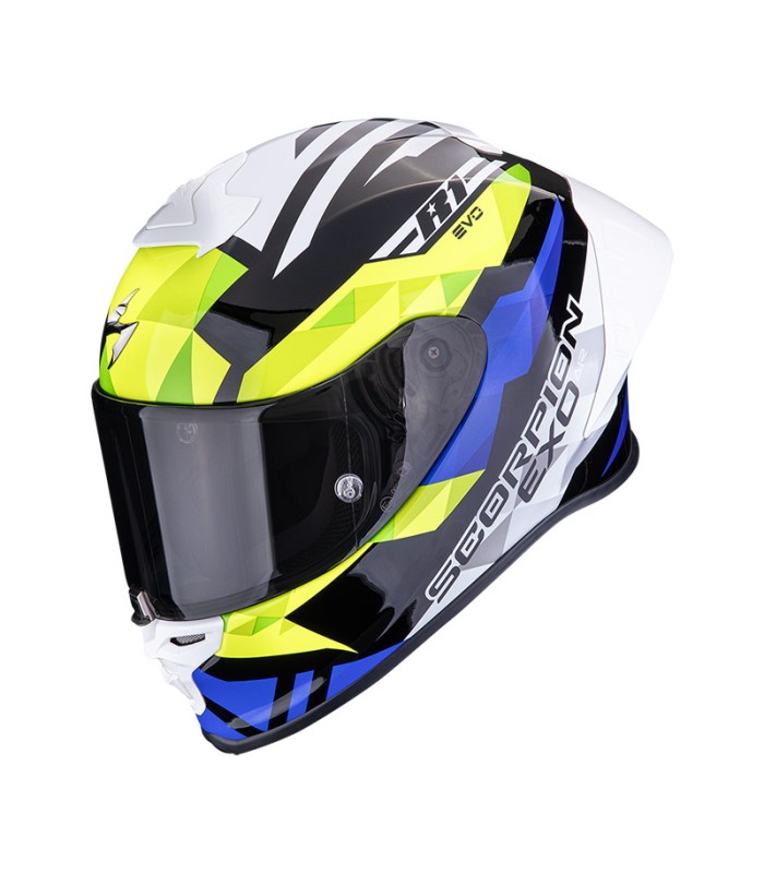 Casco Scorpion Exo R1 Evo 2 Air Valere blu giallo