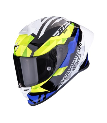Casco Scorpion Exo R1 Evo 2 Air Valere blu giallo