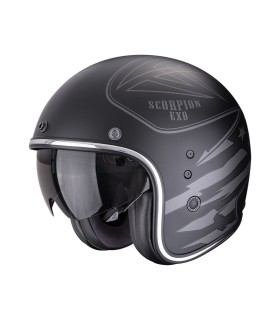 Casco jet Scorpion Belfast Evo Dawg nero opaco