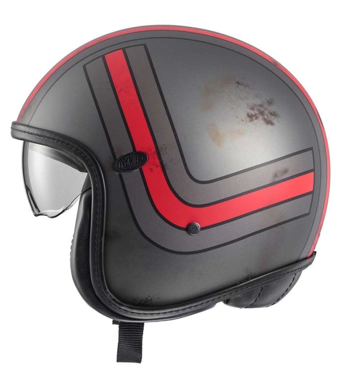 jet helm Premier Vintage PLATINUM ED. EX 92 BM grau rot matt