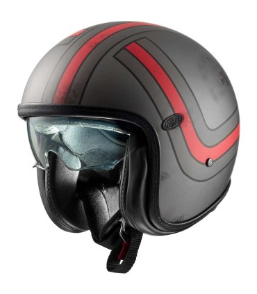 Premier Vintage PLATINUM ED. EX 92 BM gray red matt helmet