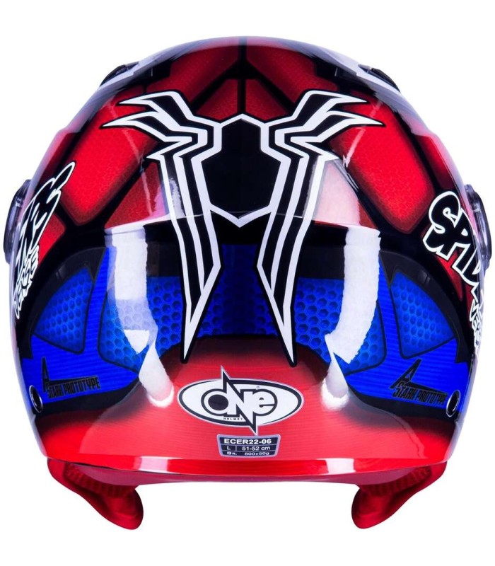 Motorcycle Helmet Jet One Child Junior Spiderman