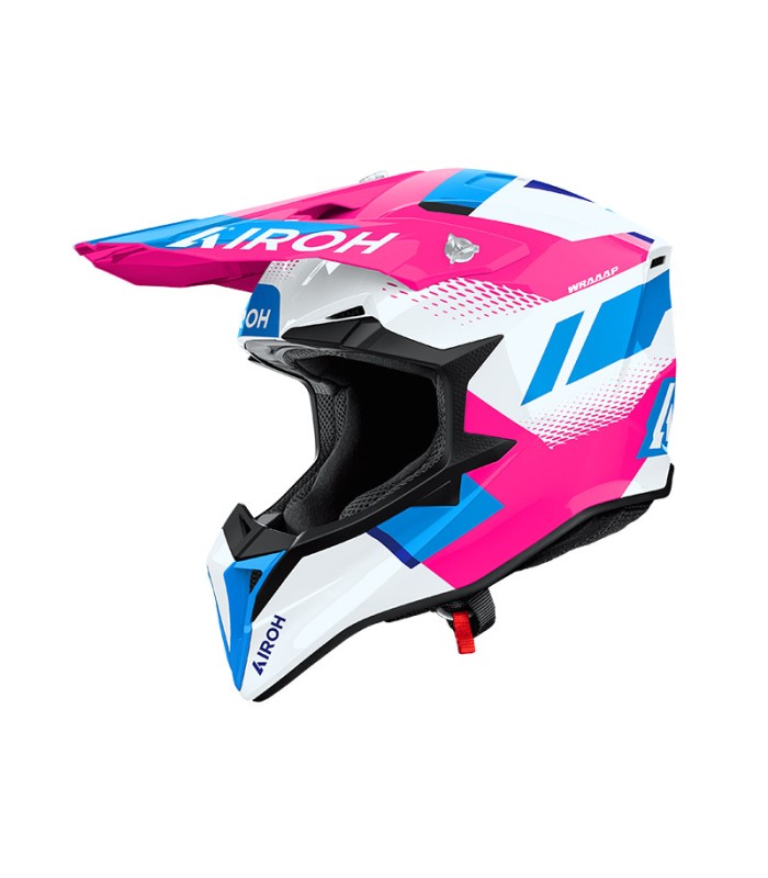 Casco cross Airoh Wraaap Vision rosa