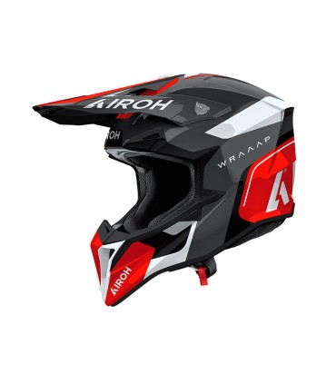 Casque cross Airoh Wraaap Conquer rouge