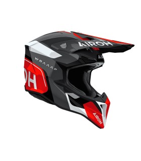 Casco cross Airoh Wraaap Conquer rosso