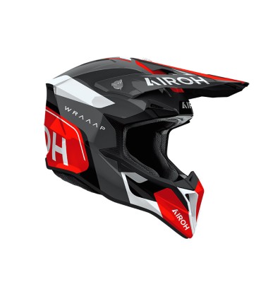 Casque cross Airoh Wraaap Conquer rouge