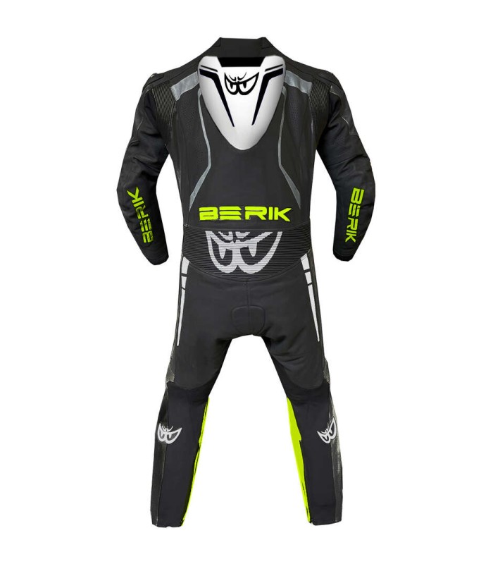Tuta pelle Berik Ls1-171334FR nera gialla