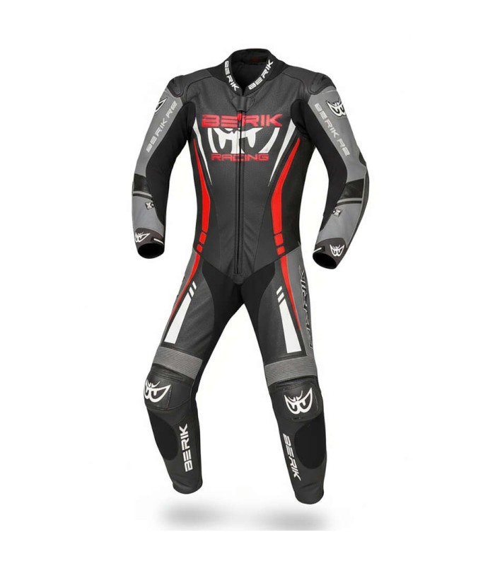 Berik Ls1-171334FR gray red leather suit