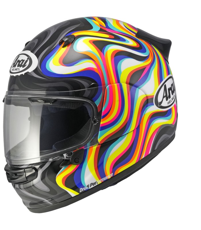 Arai Quantic Swirl white helmet