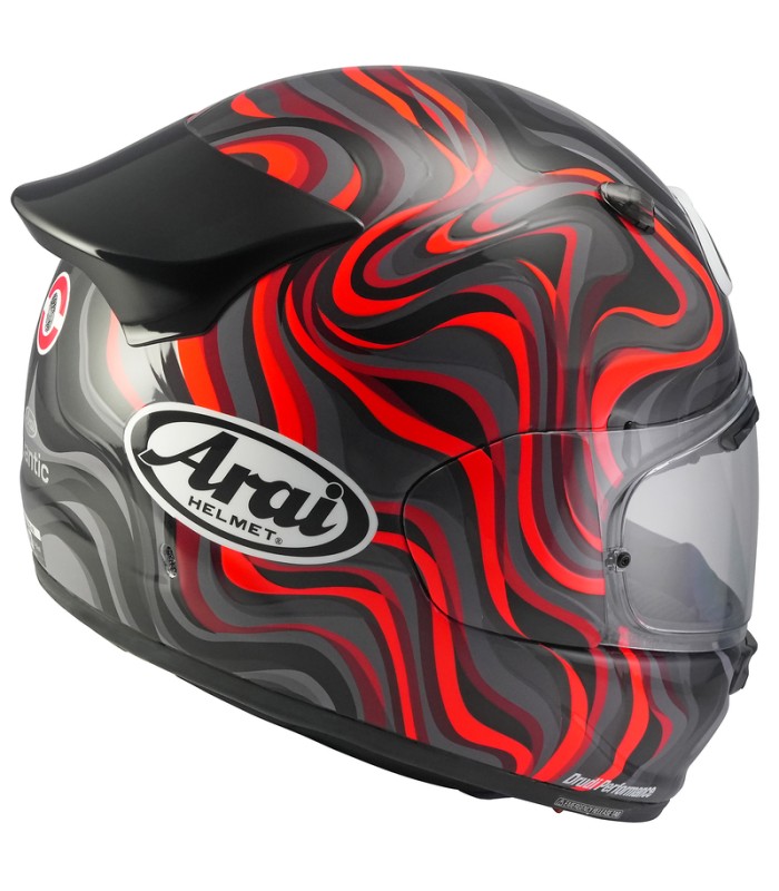Arai Quantic Swirl red helmet