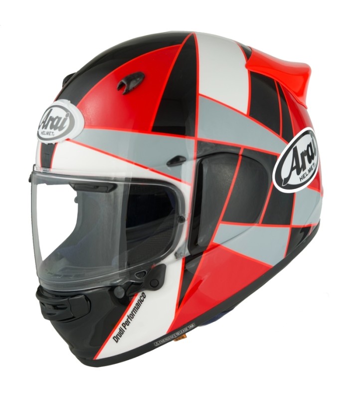 Arai Quantic Peak red helmet