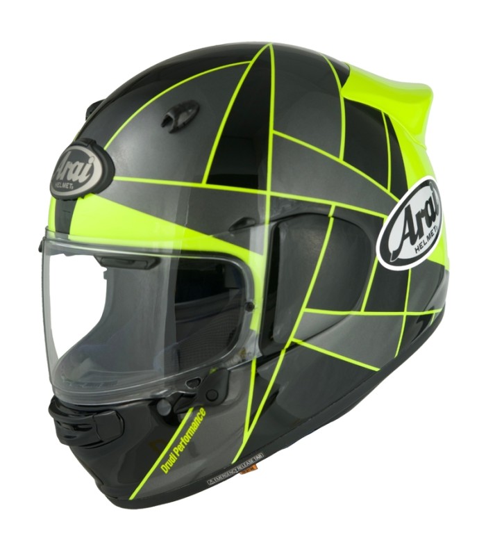 Arai Peak yellow helmet
