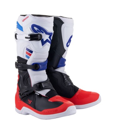 Cross boots Alpinestars Tech 3 white blue red