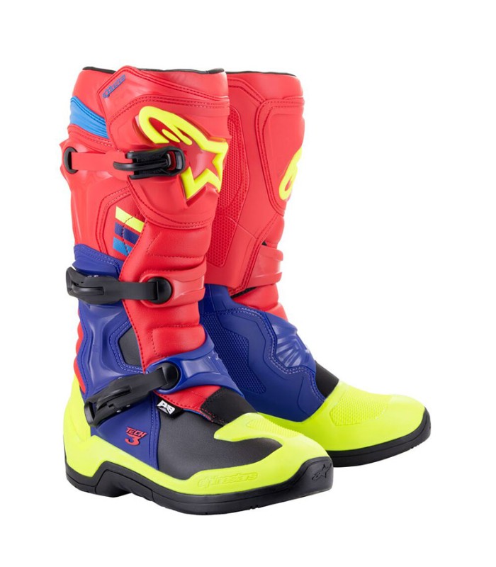Stivali cross Alpinestars Tech 3 rosso blu