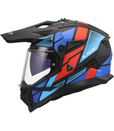 Casco LS2 MX702 Pioneer 2 Block blu