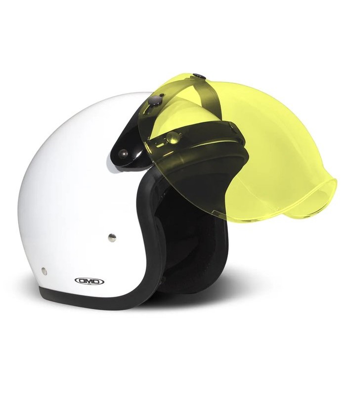 DMD Flip-up bubble visor yellow