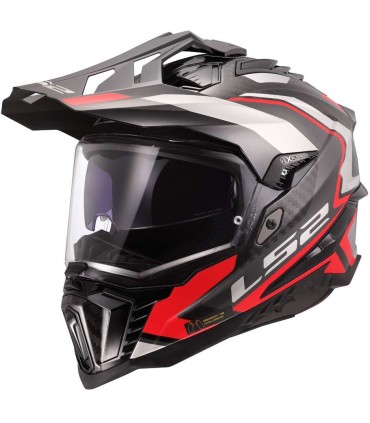LS2 MX701 Explorer Frontier 2 black red helmet