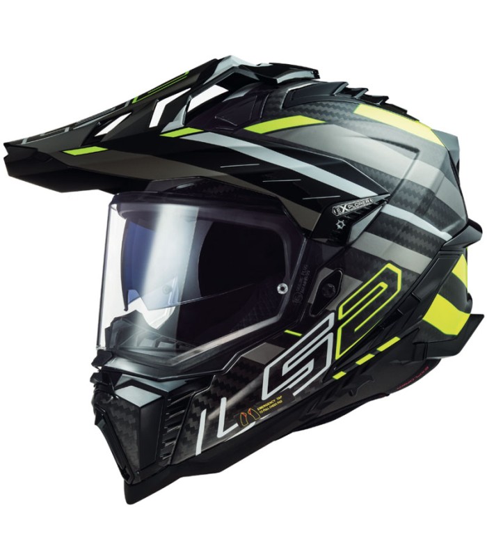Casque LS2 MX701 Explorer Carbon Edge jaune